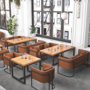 Bàn ghế Giải trí đôi ghế sofa Bàn ghế lưới đỏ cửa hàng nhà hàng quán cà phê Bàn ăn nhà hàng 1407 để mở cửa hàng - Hình 2