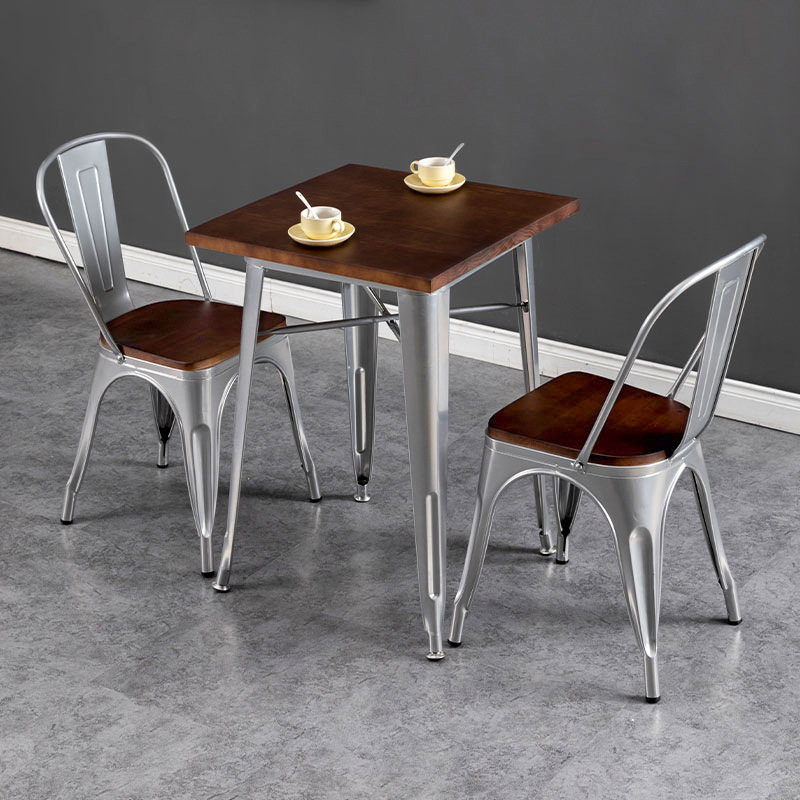 Bàn ghế Gió công nghiệp cafe bar Bàn ghế Bàn ăn gỗ nguyên khối nhà hàng đơn giản phong cách cổ điển Mỹ Bàn ghế ăn bằng sắt rèn - Hình 4 Bàn ghế Gió công nghiệp cafe bar Bàn ghế Bàn ăn gỗ nguyên khối nhà hàng đơn giản phong cách cổ điển Mỹ Bàn ghế ăn bằng sắt rèn - Hình 4