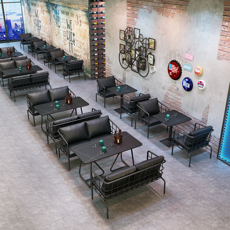 Bàn ghế Gió công nghiệp cafe nhà hàng tây trà sữa rèn sofa sắt ăn thanh bar thanh toán bù trừ ghế Bàn ăn ghế - Hình 4 Bàn ghế Gió công nghiệp cafe nhà hàng tây trà sữa rèn sofa sắt ăn thanh bar thanh toán bù trừ ghế Bàn ăn ghế - Hình 4