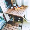 Bàn ghế Gỗ nguyên khối Bàn gấp phòng nhỏ Bàn ăn sân ban công Bàn ghế nhỏ Bàn trà đơn giản Bàn vuông phong cách cổ điển Bàn cà phê