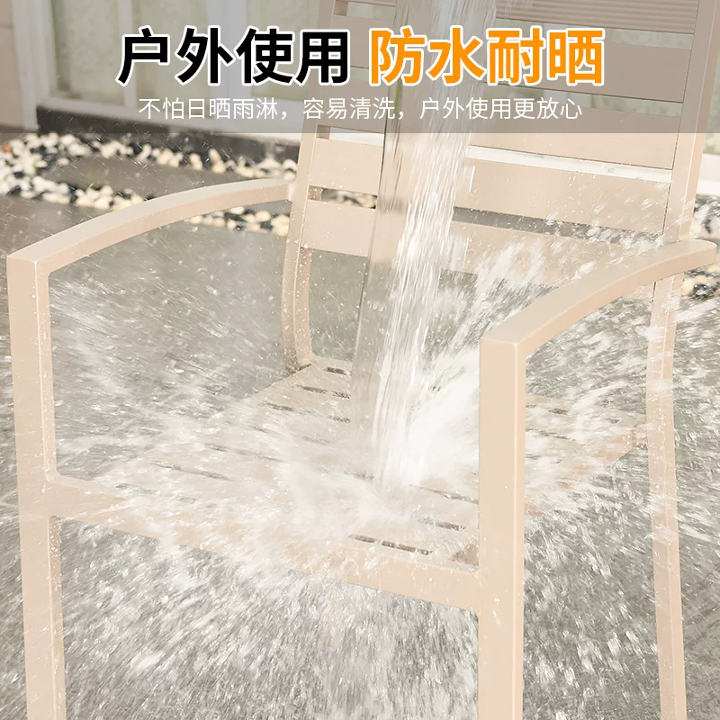 Bàn ghế gỗ nhựa ngoài trời cho sân vườn và biệt thự hiện đại - Hình 3 Bàn ghế gỗ nhựa ngoài trời cho sân vườn và biệt thự hiện đại - Hình 3