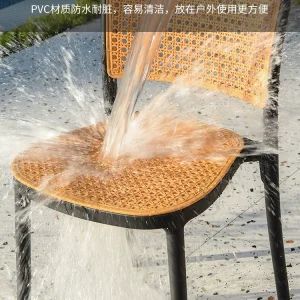 Bàn ghế gỗ nhựa ngoài trời màu đen - Sân gỗ chống ẩm, biệt thự ngoài trời, sân thượng, ban công giải trí, bàn ghế gỗ nhựa kết hợp - Hình 5