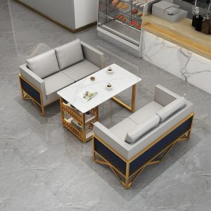 Bàn ghế hiện đại sang trọng Bắc Âu ghế sofa cafe giải trí bộ phận bán hàng khách sạn gặp khách đàm phán Bàn ghế tiếp tân - Hình 2