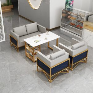 Bàn ghế hiện đại sang trọng Bắc Âu ghế sofa cafe giải trí bộ phận bán hàng khách sạn gặp khách đàm phán Bàn ghế tiếp tân