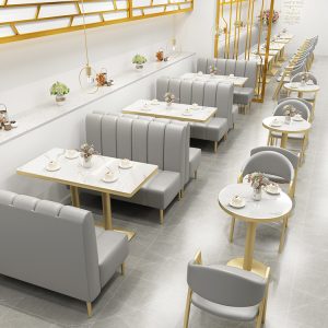 Bàn ghế Internet cửa hàng trà sữa Bàn ghế ghế sofa cà phê nhà hàng tây hamburger cửa hàng tráng miệng cửa hàng đồ uống lạnh thương mại - Hình 3