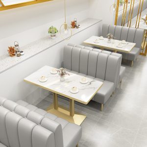 Bàn ghế Internet cửa hàng trà sữa Bàn ghế ghế sofa cà phê nhà hàng tây hamburger cửa hàng tráng miệng cửa hàng đồ uống lạnh thương mại - Hình 4