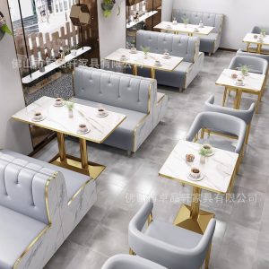 Bàn ghế Internet cửa hàng trà sữa Bàn ghế quán cà phê đơn giản đồ ăn nhẹ tráng miệng hamburger thức ăn phương tây nhà hàng ghế sofa