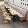 Bàn ghế Internet hiện đại quán trà sữa ghế sofa giản dị dựa vào tường ghế chủ đề sang trọng nhà hàng quán cà phê Bàn ghế gỗ cứng