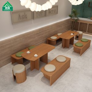 Bàn ghế Internet món tráng miệng quán trà sữa đàm phán Bàn ghế bánh cổ điển tiệm bánh cafe nhà hàng phương tây ghế sofa - Hình 2