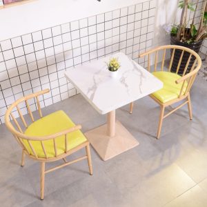Bàn ghế Internet nhà hàng tây nổi tiếng khu giải trí Bàn ghế quán cà phê món tráng miệng đơn giản và tươi mát quán trà sữa nhà hàng ăn nhẹ Bàn ăn - Hình 4