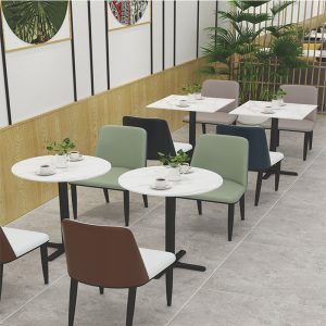 Bàn ghế Internet nhẹ món tráng miệng sang trọng quán trà sữa phiến Bàn ghế cà phê nhà hàng phương tây ghế sofa Bàn ăn ghế - Hình 2