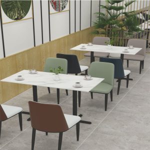 Bàn ghế Internet nhẹ món tráng miệng sang trọng quán trà sữa phiến Bàn ghế cà phê nhà hàng phương tây ghế sofa Bàn ăn ghế - Hình 4