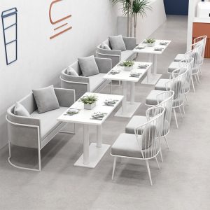 Bàn ghế Internet nổi tiếng quán trà sữa quán cà phê Bàn ghế quán ăn nhẹ giản dị đôi ghế sofa ghế nhà hàng tráng miệng uống