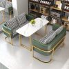 Bàn ghế Internet quán cà phê quán trà sữa giải trí sofa Bàn ghế phong cách ins cửa hàng bánh tráng miệng ghế sofa đôi