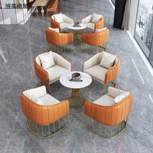 Bàn ghế Internet quán trà sữa quán cà phê ghế sofa sang trọng đàm phán Bàn ghế văn phòng bán hàng văn phòng tiếp tân văn phòng sofa - Hình 2