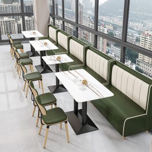 Bàn ghế Internet thức ăn phương tây quán cà phê dựa vào tường ghế sô pha tráng miệng đồ ăn nhẹ bánh hamburger nướng quán trà sữa Bàn ghế nội thất - Hình 2