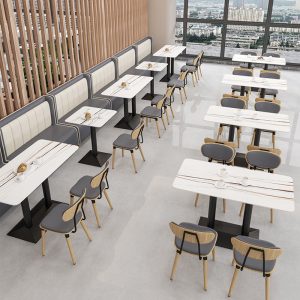 Bàn ghế Internet thức ăn phương tây quán cà phê dựa vào tường ghế sô pha tráng miệng đồ ăn nhẹ bánh hamburger nướng quán trà sữa Bàn ghế nội thất - Hình 3