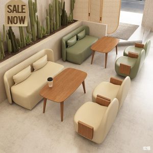 Bàn ghế Kem gió quán cà phê giải trí Bàn ghế tráng miệng tiệm bánh khu vực nghỉ ngơi Bàn ghế tiếp tân đàm phán ghế sofa - Hình 4