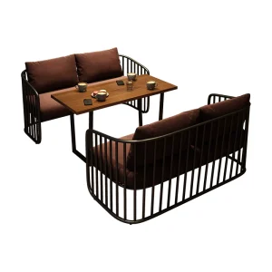 Bàn Ghế Kết Hợp Bàn Gỗ Nguyên Khối Quán Cà Phê, Sàn Sofa Thanh, Đồ Nướng, Cửa Hàng Trà Sữa, Nhà Hàng Phương Tây - Hình 5