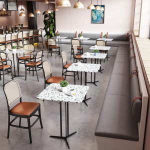 Bàn ghế Khách sạn sơn mài Quán trà sữa quán cà phê quầy bar Bàn ăn và ghế cửa hàng thịt nướng nhà hàng phương tây ghế sofa thương mại - Hình 2