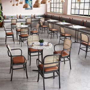 Bàn ghế Khách sạn sơn mài Quán trà sữa quán cà phê quầy bar Bàn ăn và ghế cửa hàng thịt nướng nhà hàng phương tây ghế sofa thương mại - Hình 4