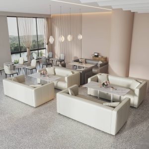 Bàn ghế Khu giải trí shop 4s gặp khách hàng bộ phận kinh doanh đàm phán Bàn ghế sofa quán cà phê trà chiều nhà hàng tây quầy bar - Hình 4