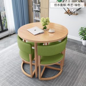 Bàn ghế Lễ tân đơn giản đàm phán Bàn ghế bộ phận bán hàng lễ tân Bàn giải trí khu vực nghỉ ngơi văn phòng ban công Bàn tròn nhỏ - Hình 2