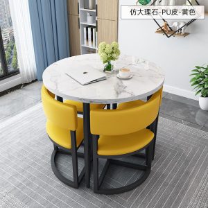 Bàn ghế Lễ tân đơn giản đàm phán Bàn ghế bộ phận bán hàng lễ tân Bàn giải trí khu vực nghỉ ngơi văn phòng ban công Bàn tròn nhỏ - Hình 3