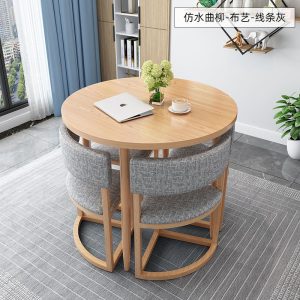 Bàn ghế Lễ tân đơn giản đàm phán Bàn ghế bộ phận bán hàng lễ tân Bàn giải trí khu vực nghỉ ngơi văn phòng ban công Bàn tròn nhỏ