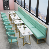 Bàn ghế Màu đỏ ròng Tường bằng sắt Ghế Sofa Góc Quán bar Trong suốt Quán cà phê Burger Nhà hàng Đồ ăn nhẹ Nhà hàng Trà sữa Bàn và Ghế