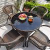 Bàn ghế Mojia ngoài trời Bàn ghế mây ghế mây vườn ba mảnh ban công mây nhỏ Bàn ghế thư giãn Bàn ghế cà phê Bàn ghế