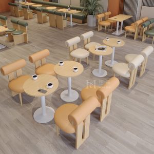 Bàn ghế Món Tráng Miệng Bắc Âu Quán Trà Sữa Bàn Ghế Snack Bánh Mì Nướng Phòng Đồ Uống Lạnh Giải Trí Sách Thanh Cafe Ghế Sofa - Hình 2