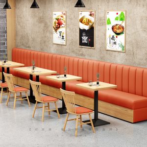 Bàn ghế Món tráng miệng Quán trà sữa Nhà hàng Bàn ghế Đơn giản giản dị Khu vực thương lượng Ghế sofa dựa vào tường Nhà hàng phương Tây Ghế ngồi cà phê - Hình 2