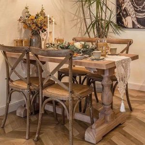 Bàn ghế Mỹ Bàn ăn quốc gia cũ Bàn dài gỗ nhà hàng Pháp La Mã cột Bàn phòng khách Bàn ăn - Hình 2
