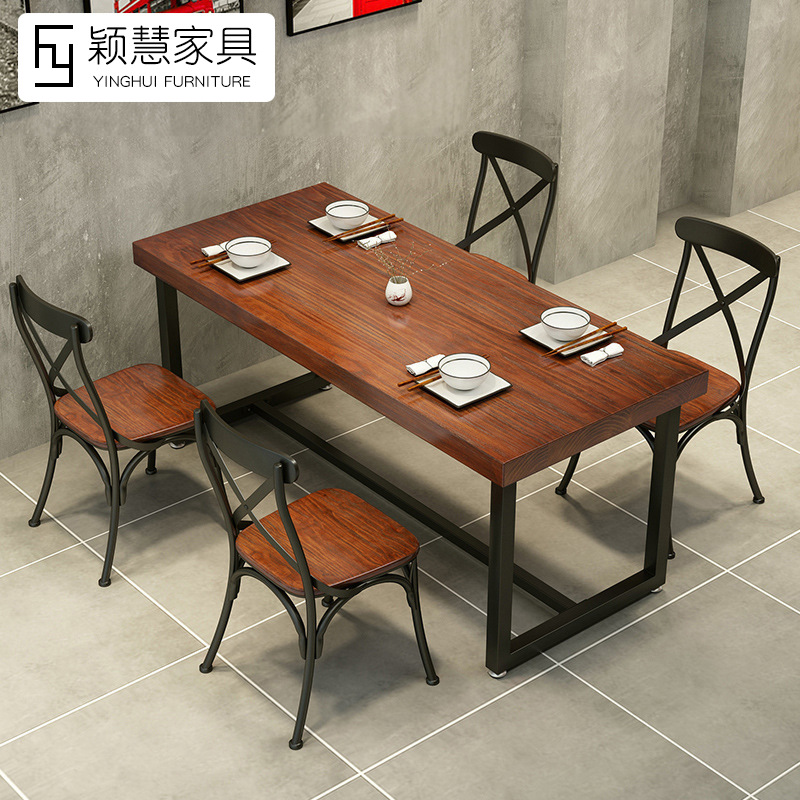 Bàn ghế Mỹ phong cách cổ điển nhà hàng Bàn ghế ăn quán lẩu Bàn gỗ nguyên khối cafe thịt nướng Bàn ghế thanh thương mại Bàn - Hình 3 Bàn ghế Mỹ phong cách cổ điển nhà hàng Bàn ghế ăn quán lẩu Bàn gỗ nguyên khối cafe thịt nướng Bàn ghế thanh thương mại Bàn - Hình 3