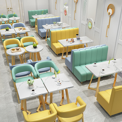 Bàn ghế Net Red Coffee Trà sữa Cửa hàng tráng miệng Sofa Uống bánh Snack Burger Nhà hàng phương Tây Ghế ăn nhẹ Bàn ghế sang trọng Bàn ghế Net Red Coffee Trà sữa Cửa hàng tráng miệng Sofa Uống bánh Snack Burger Nhà hàng phương Tây Ghế ăn nhẹ Bàn ghế sang trọng