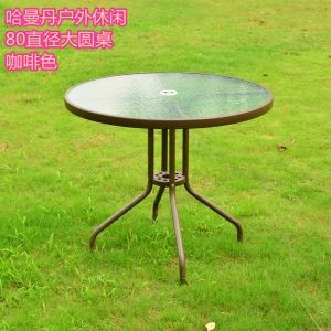 Bàn ghế Ngoài Trời 80 Bàn Kính Bàn Ăn Khách Sạn Quán Cà Phê Quán Trà Sữa Bàn Ăn Tròn Lớn Bàn Có Thể Tháo Rời Sân Vườn Bàn Kính - Hình 4