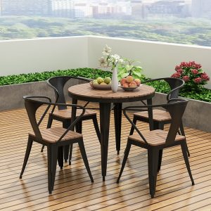 Bàn ghế ngoài trời Bắc Âu Bàn ghế vườn nhà đơn giản quán cà phê quán trà sữa bên ngoài Bàn ghế giải trí - Hình 3