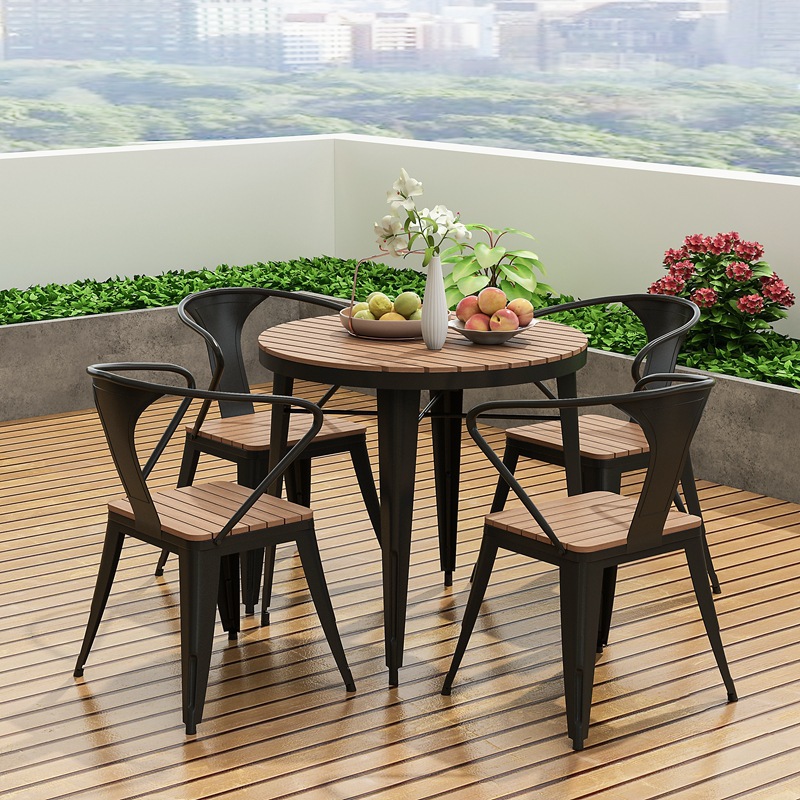 Bàn ghế ngoài trời Bắc Âu Bàn ghế vườn nhà đơn giản quán cà phê quán trà sữa bên ngoài Bàn ghế giải trí - Hình 3 Bàn ghế ngoài trời Bắc Âu Bàn ghế vườn nhà đơn giản quán cà phê quán trà sữa bên ngoài Bàn ghế giải trí - Hình 3