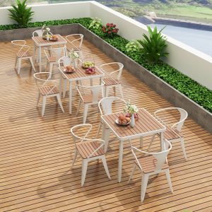 Bàn ghế ngoài trời Bắc Âu Bàn ghế vườn nhà đơn giản quán cà phê quán trà sữa bên ngoài Bàn ghế giải trí