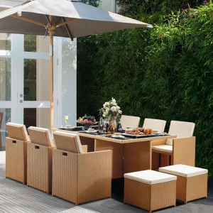 Bàn Ghế Ngoài Trời PE Mây Ban Công Biệt Thự Sân Sofa Giải Trí Sân Thượng Chống Nắng Chống Nắng Bộ Bàn Ghế Sân Vườn