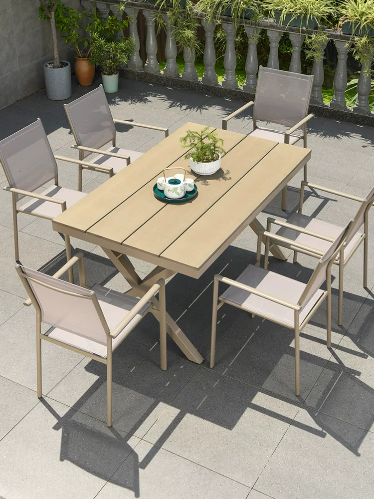 Bàn Ghế Ngoài Trời Phong Cách Bắc Âu - Gỗ Nhựa Chất Lượng - Hình 2 Bàn Ghế Ngoài Trời Phong Cách Bắc Âu - Gỗ Nhựa Chất Lượng - Hình 2