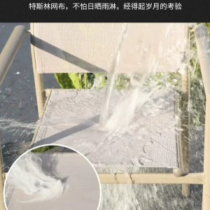 Bàn Ghế Ngoài Trời Phong Cách Bắc Âu - Gỗ Nhựa Chất Lượng - Hình 3