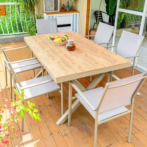 Bàn Ghế Ngoài Trời Phong Cách Bắc Âu - Gỗ Nhựa Chất Lượng