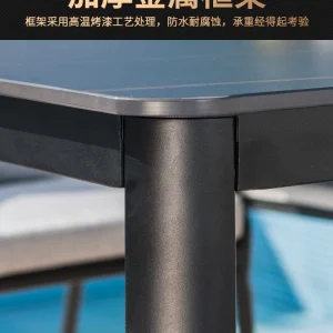Bàn Ghế Ngoài Trời, Sân Sân Thượng, Biệt Thự Ban Công Ngoài Trời Sân Vườn Nhà Căn Hộ Nhỏ Hiện Đại, Bàn Ăn Dài Đơn Giản - Hình 4