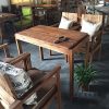 Bàn ghế Người đàn ông Bàn ghế cà phê cũ đồ nội thất cây du quán cà phê gỗ rắn làm Bàn ăn cũ đăng nhập cửa hàng trà sữa Bàn bốn người