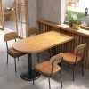 Bàn ghế Người Mỹ giải trí lưới cà phê đỏ Bàn ghế cửa hàng thực phẩm Nhật Bản Bàn ăn thương mại Bàn ghế nhà hàng nhà hàng phương tây Bàn gỗ nguyên khối