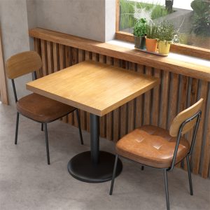 Bàn ghế Người Mỹ giải trí lưới cà phê đỏ Bàn ghế cửa hàng thực phẩm Nhật Bản Bàn ăn thương mại Bàn ghế nhà hàng nhà hàng phương tây Bàn gỗ nguyên khối - Hình 2