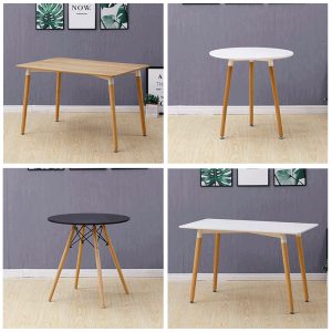 Bàn ghế Nhà bán buôn Bàn ghế Eames Bàn cà phê nhà hàng Bắc Âu đơn giản quán trà sữa gỗ nguyên khối đàm phán Bàn ghế