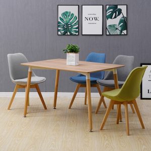 Bàn ghế Nhà bán buôn Bàn ghế Eames Bàn cà phê nhà hàng Bắc Âu đơn giản quán trà sữa gỗ nguyên khối đàm phán Bàn ghế - Hình 4